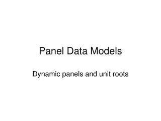 panel data models
