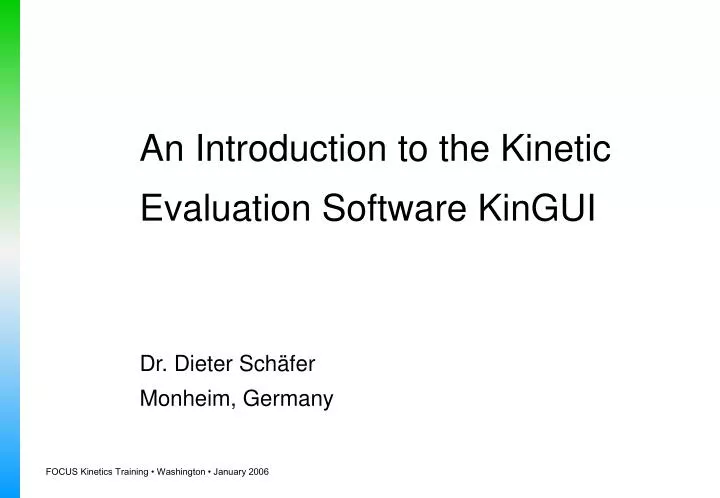 an introduction to the kinetic evaluation software kingui
