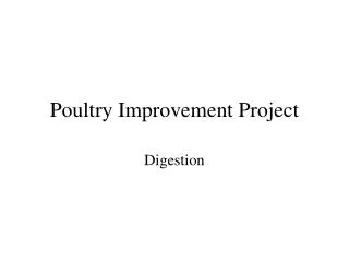 Poultry Improvement Project
