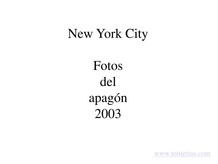 new york city fotos del apag n 2003