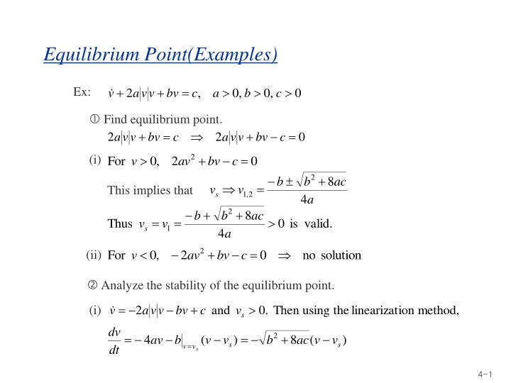 equilibrium point examples