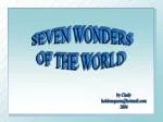 Seven Wonders Of The World - slide 1