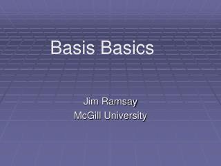 Jim Ramsay McGill University