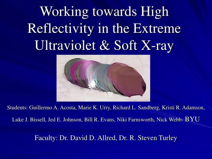 working towards high reflectivity in the extreme ultraviolet soft x ray