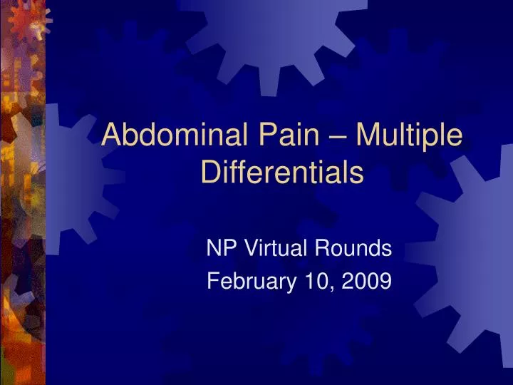 abdominal pain multiple differentials