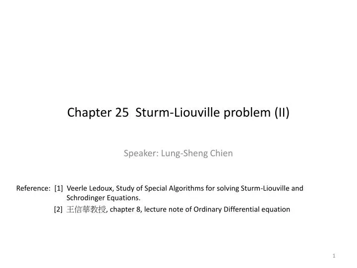 chapter 25 sturm liouville problem ii
