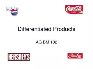 Differentiated Products