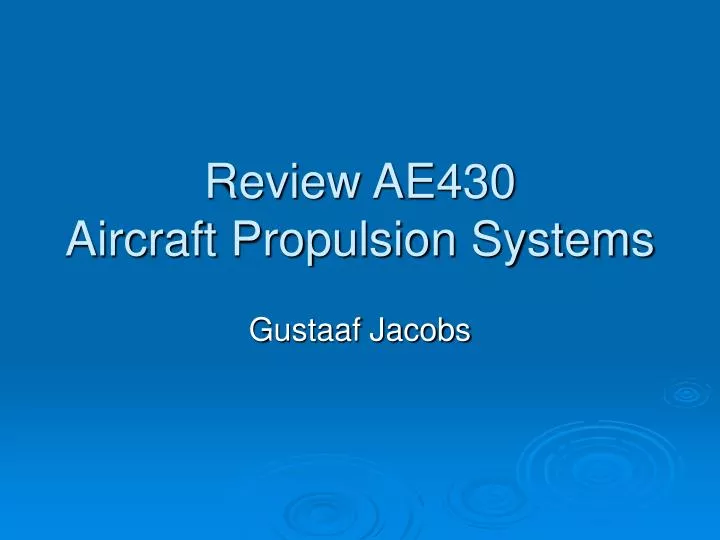 review ae430 aircraft propulsion systems