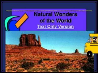 Natural Wonders of the World Text Only Version