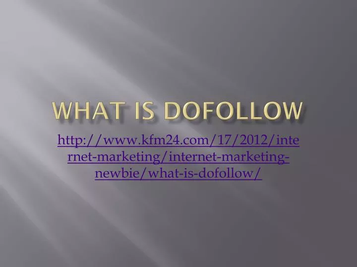 what is dofollow