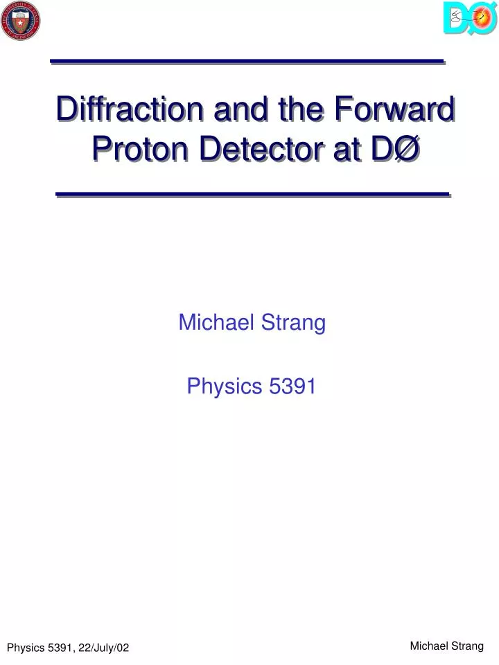 diffraction and the forward proton detector at d