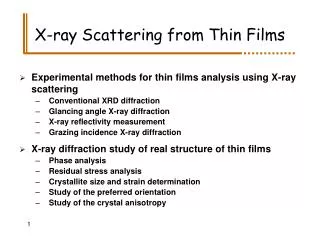 X-ray Scattering from Thin Films
