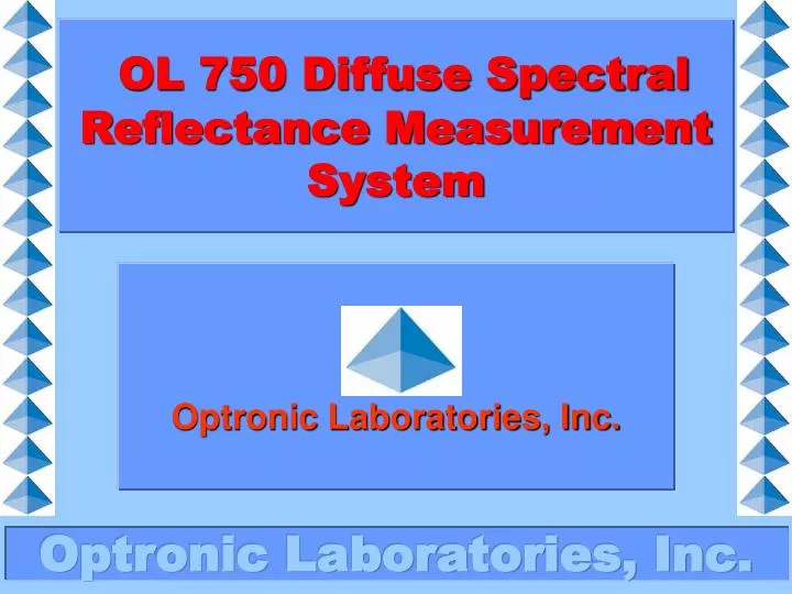 ol 750 diffuse spectral reflectance measurement system