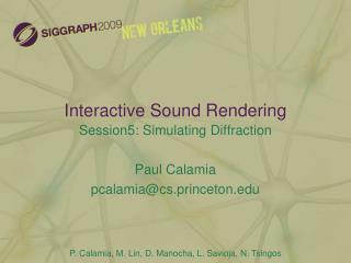 Interactive Sound Rendering