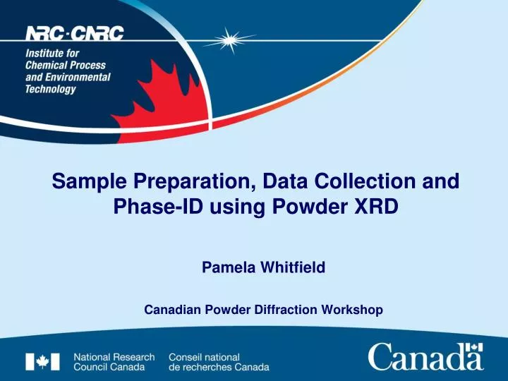 sample preparation data collection and phase id using powder xrd