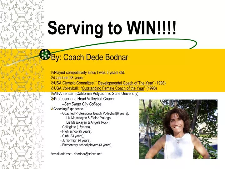 serving to win