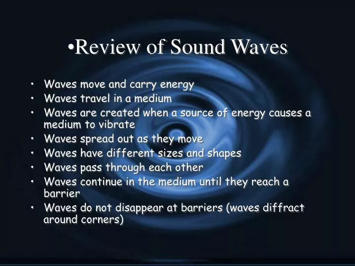 review of sound waves