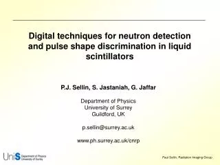 Digital techniques for neutron detection and pulse shape discrimination in liquid scintillators