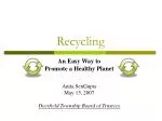 Recycling - slide 1