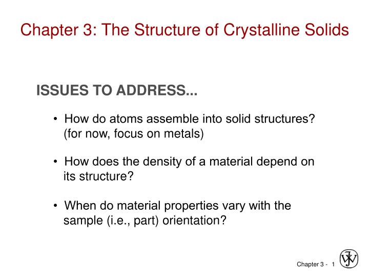 chapter 3 the structure of crystalline solids