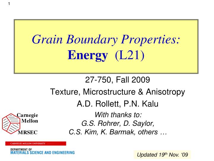 grain boundary properties energy l21
