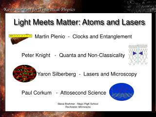 Light Meets Matter: Atoms and Lasers