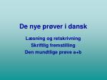 De nye prøver i dansk - slide 1