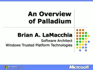 An Overview of Palladium