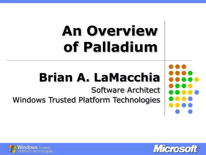 an overview of palladium
