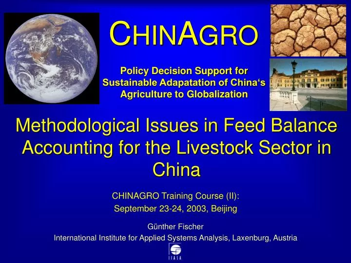 methodological issues in feed balance accounting for the livestock sector in china