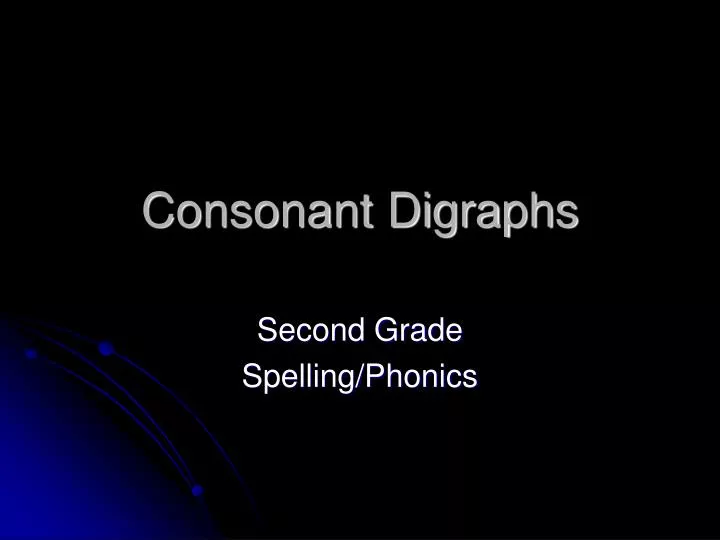consonant digraphs