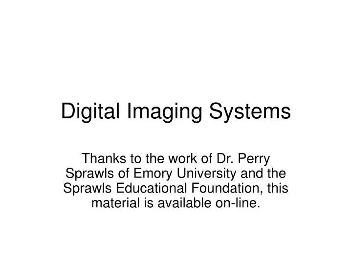 digital imaging systems