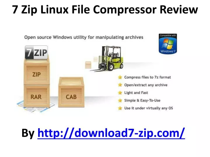 7 zip linux file compressor review