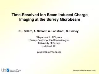 Time-Resolved Ion Beam Induced Charge Imaging at the Surrey Microbeam