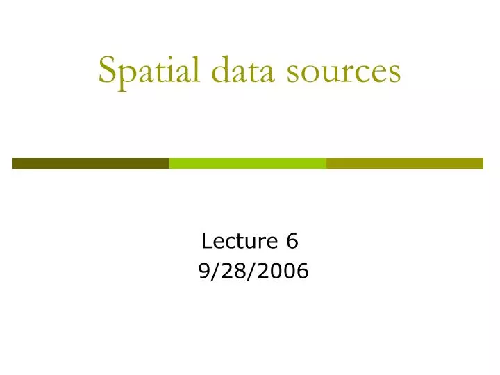 spatial data sources