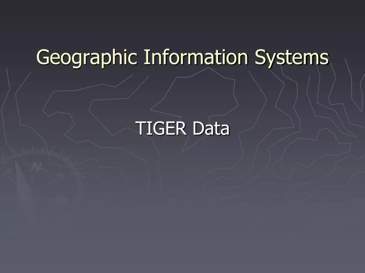 geographic information systems