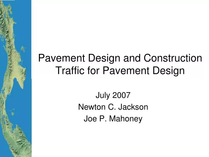 pavement design and construction traffic for pavement design