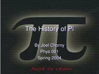 The History of Pi