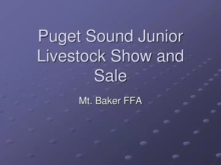 puget sound junior livestock show and sale