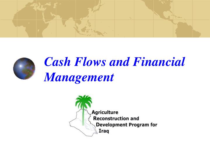 cash flows and financial management