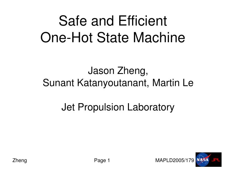 safe and efficient one hot state machine