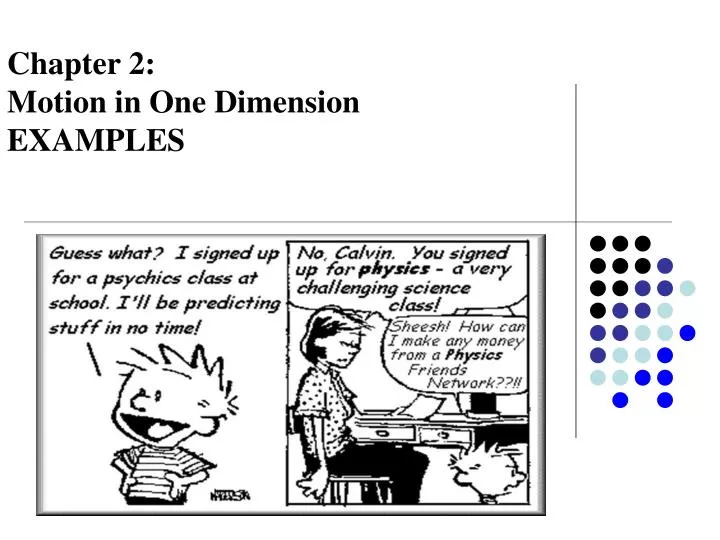 chapter 2 motion in one dimension examples