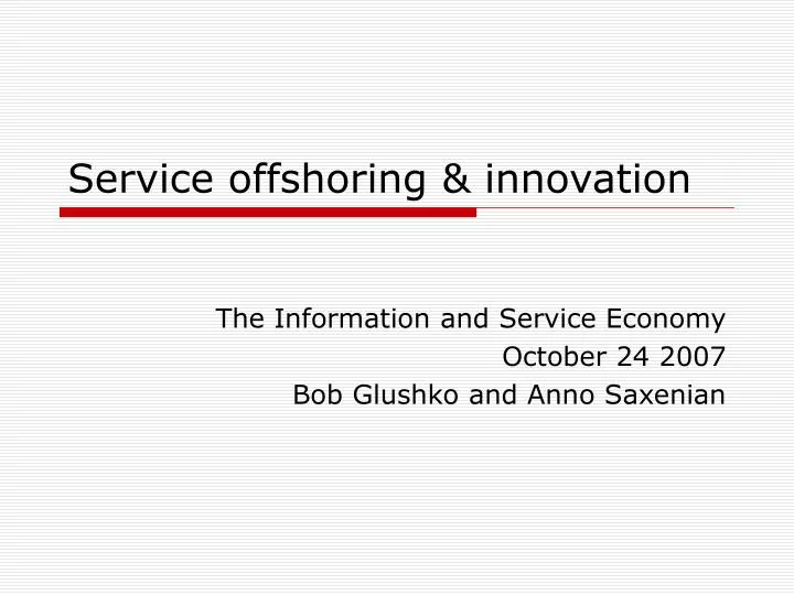 service offshoring innovation