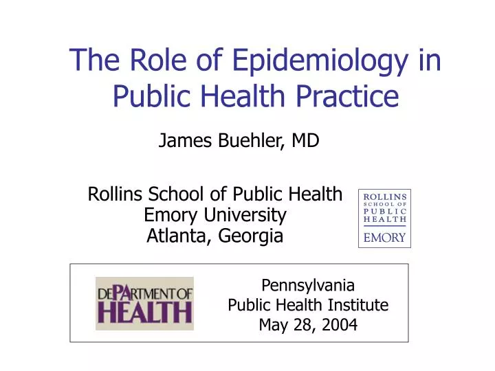 the role of epidemiology in public health practice