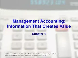 Management Accounting: Information That Creates Value