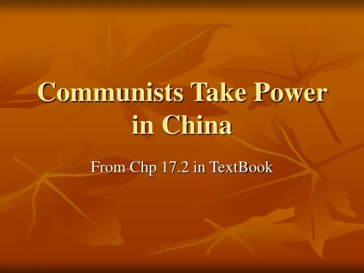 communists take power in china