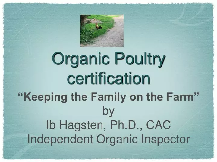 organic poultry certification