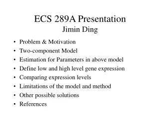 ECS 289A Presentation Jimin Ding