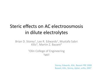 Steric effects on AC electroosmosis in dilute electrolytes