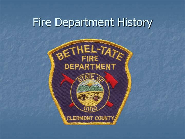 fire department history
